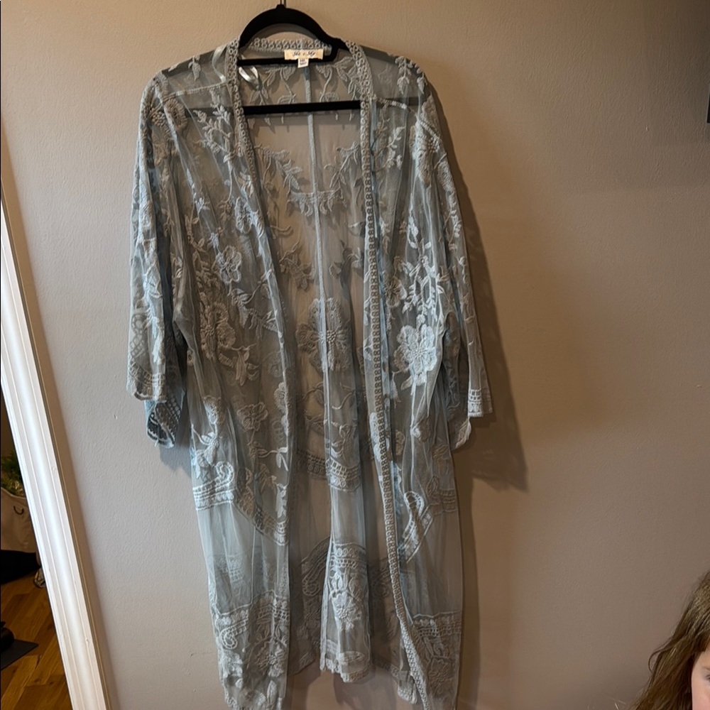 Sheer Floral Kimono Cardigan